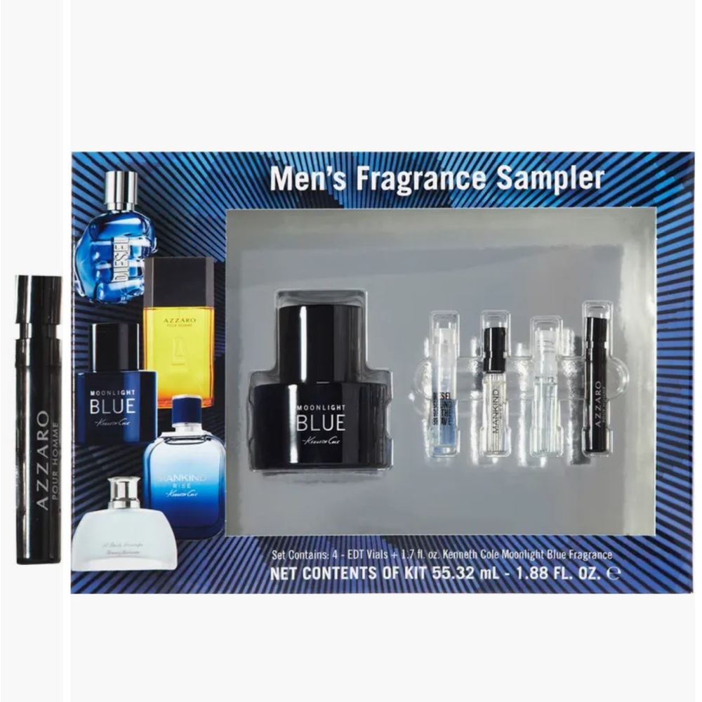 Kenneth Cole Blue Men's Fragrance SAMPLER Set